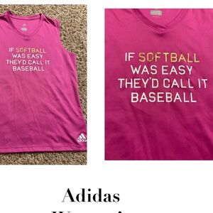 Womens Adidas Fuchsia Softball Graphic Tank size medium